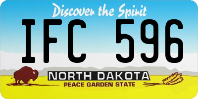 ND license plate IFC596