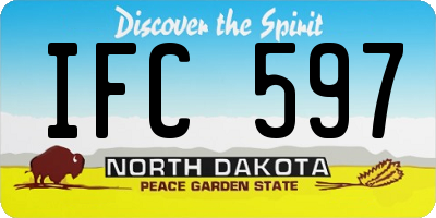 ND license plate IFC597