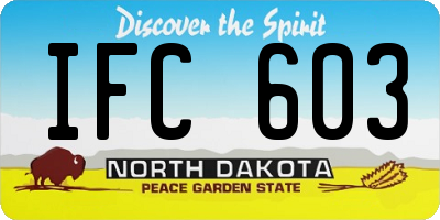 ND license plate IFC603