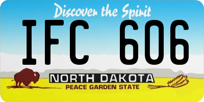ND license plate IFC606