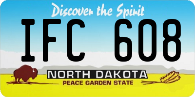 ND license plate IFC608