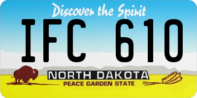 ND license plate IFC610