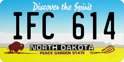 ND license plate IFC614