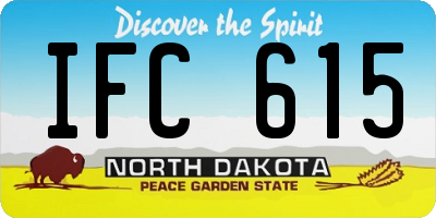 ND license plate IFC615