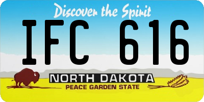 ND license plate IFC616
