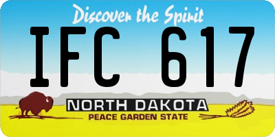 ND license plate IFC617