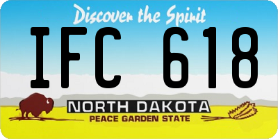 ND license plate IFC618