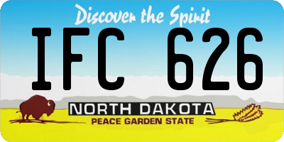 ND license plate IFC626