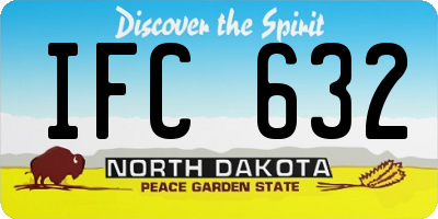ND license plate IFC632