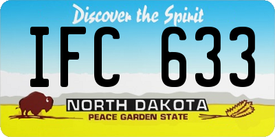 ND license plate IFC633