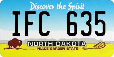 ND license plate IFC635