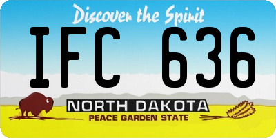 ND license plate IFC636