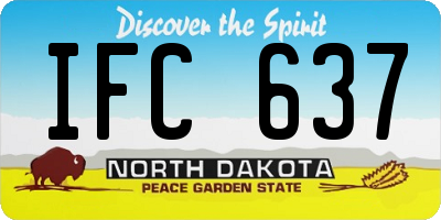 ND license plate IFC637