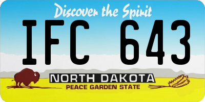 ND license plate IFC643