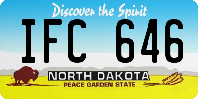 ND license plate IFC646