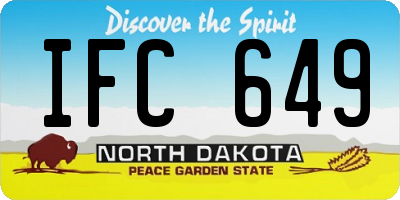 ND license plate IFC649