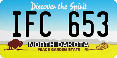 ND license plate IFC653