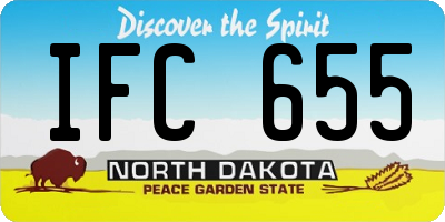 ND license plate IFC655