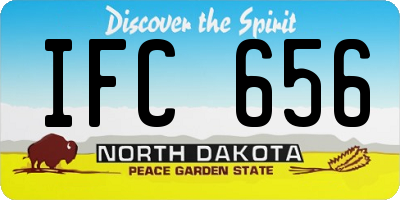 ND license plate IFC656