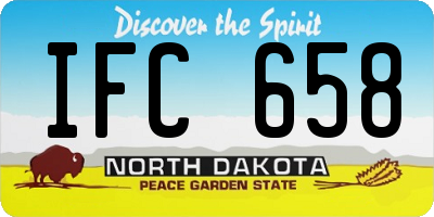 ND license plate IFC658