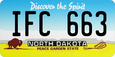 ND license plate IFC663