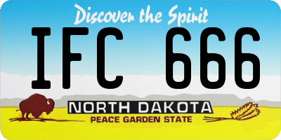 ND license plate IFC666