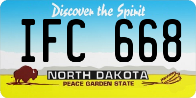 ND license plate IFC668