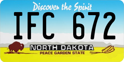 ND license plate IFC672