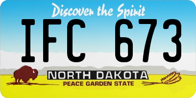 ND license plate IFC673