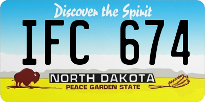 ND license plate IFC674