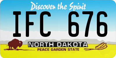 ND license plate IFC676