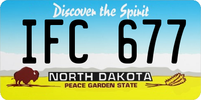 ND license plate IFC677