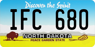 ND license plate IFC680