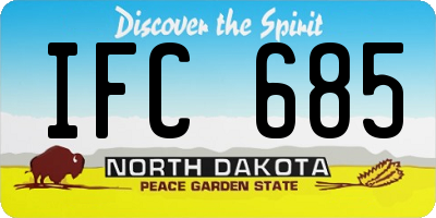 ND license plate IFC685