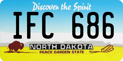 ND license plate IFC686