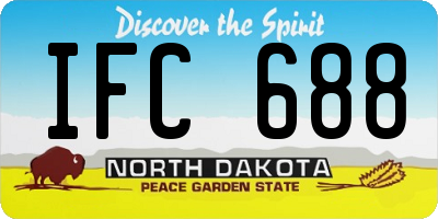 ND license plate IFC688