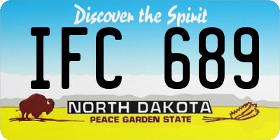 ND license plate IFC689