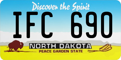ND license plate IFC690