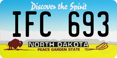 ND license plate IFC693