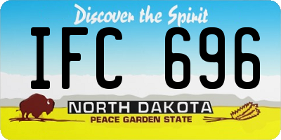 ND license plate IFC696