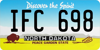ND license plate IFC698