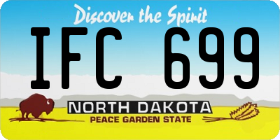 ND license plate IFC699