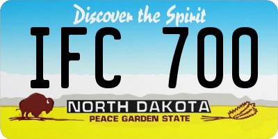 ND license plate IFC700
