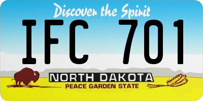 ND license plate IFC701