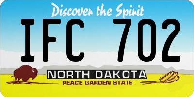ND license plate IFC702