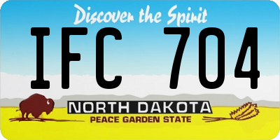 ND license plate IFC704