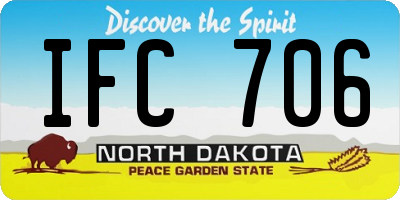 ND license plate IFC706