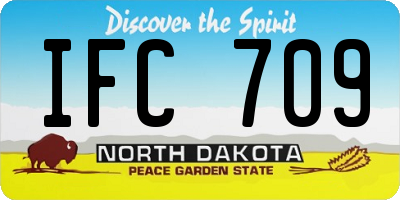ND license plate IFC709