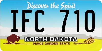 ND license plate IFC710