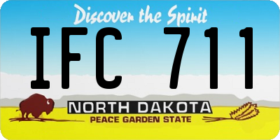 ND license plate IFC711
